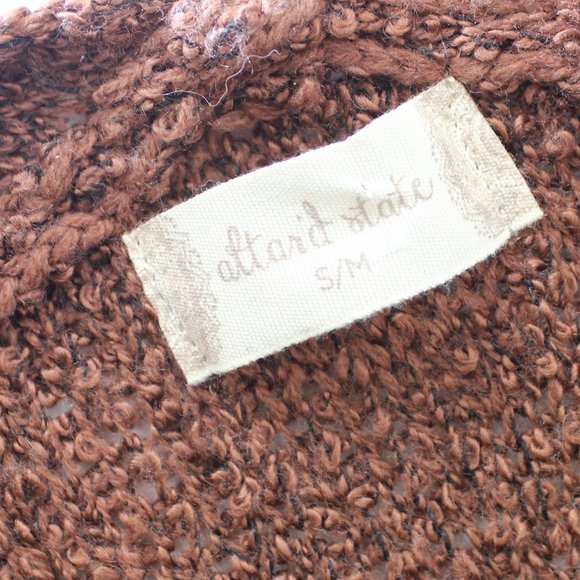 ALTAR'D STATE Open Cadigan Red Brown Rust Pockets - Picture 6 of 9